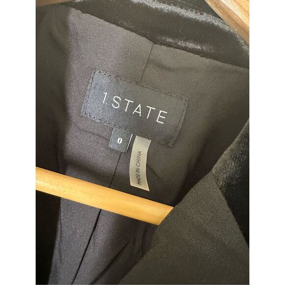 1.State Black Velvet Blazer Mini Dress Size 0 New - Picture 4 of 5